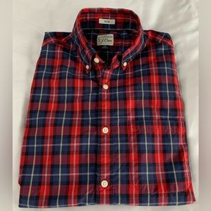 J. Crew Holiday Plaid Cotton Poplin Button Down